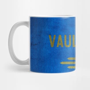 Blue Grimy Vault-Tec Jumpsuit Golden Logo Mug